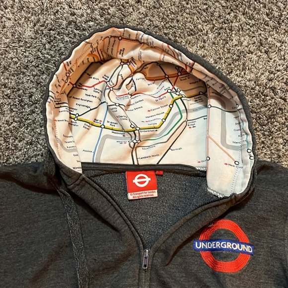 London Underground zip up Hoodie - Picture 2 of 5